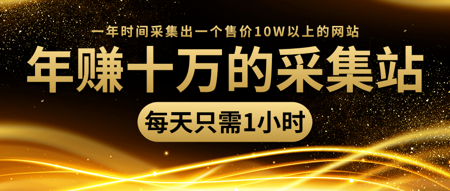 年赚十万的采集站，每天却只需要1小时，一年时间采集出一个售价10W以上的网站-小齐资源库