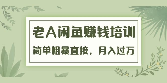 《老A闲鱼赚钱培训》简单粗暴直接，月入过万真正的闲鱼战术实课（51节课）-小齐资源库