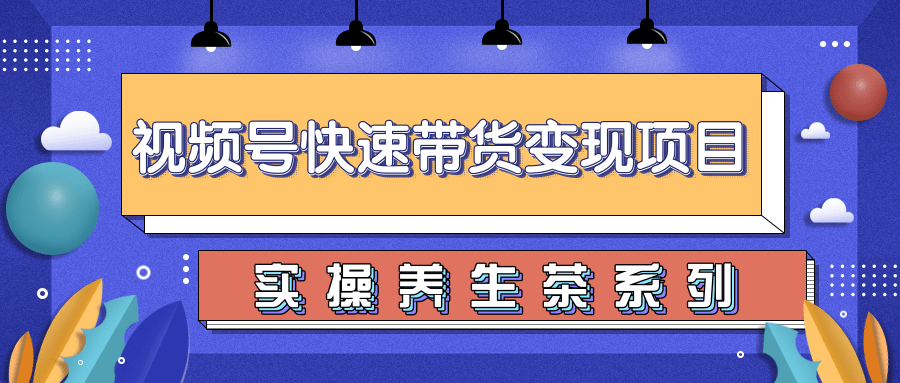 柚子视频号带货实操变现项目，零基础操作养身茶月入10000+-小齐资源库