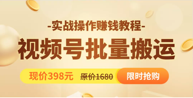 视频号批量运营实战教程，让你一天创作100个高质量视频，日引5W+流量-小齐资源库