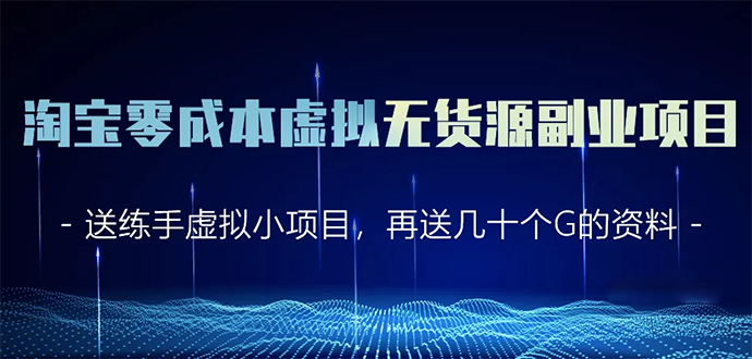 淘宝零成本虚拟无货源副业项目2.0 一个店铺可以产出5000左右的纯利润-小齐资源库