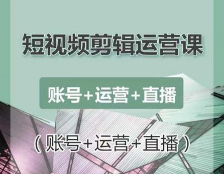 南小北短视频剪辑运营课：账号+运营+直播，零基础学习手机剪辑【视频课程】-小齐资源库
