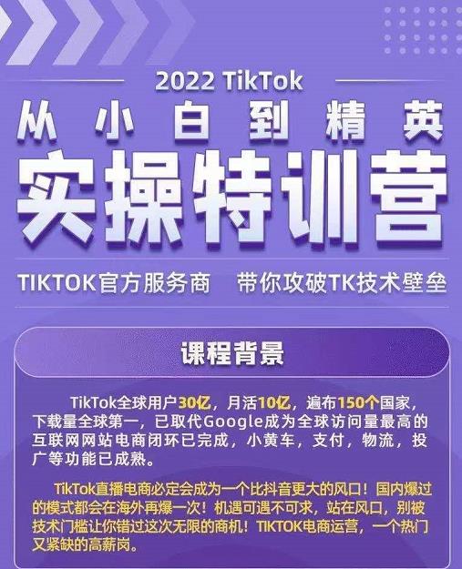Seven漆·2022Tiktok从小白到精英实操特训营，带你掌握Tiktok账号运营-小齐资源库