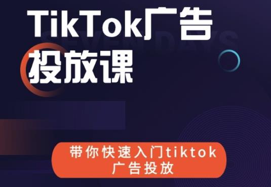 跨境B哥tiktok广告投放课，带你快速入门tiktok广告投放价值1680元-小齐资源库