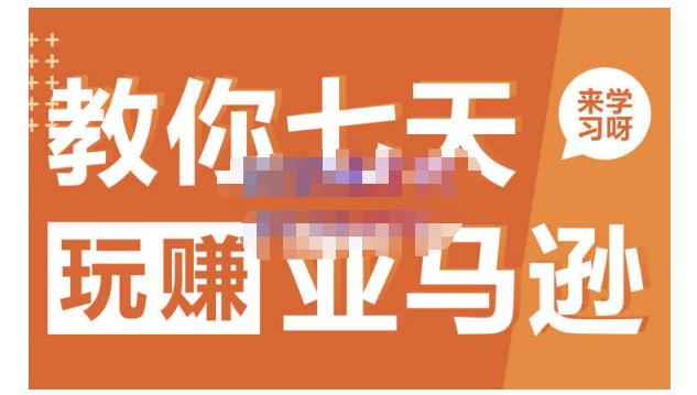 晟尧跨境·教你七天玩赚亚马逊，教你轻松玩赚亚马逊，适合小白学习-小齐资源库