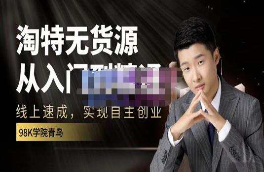 98k学院的淘特无货源线上速成课，从入门到精通，让你最小投入，最高回报-小齐资源库