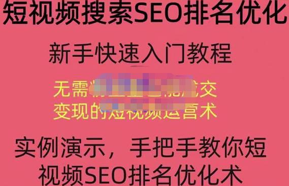 宋老师·短视频搜索SEO优化，教你10分钟创作一个短视频，三天排名上第一-小齐资源库
