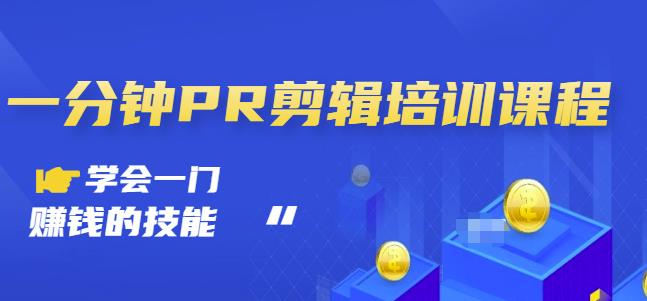 抖音视频一分钟PR剪辑培训：学会一门赚钱的技能，每节课短小精悍-小齐资源库