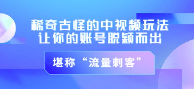 不讲李·稀奇古怪的冷门中视频冷门玩法，让你的账号脱颖而出，成为流量刺客！（图文+视频）-小齐资源库