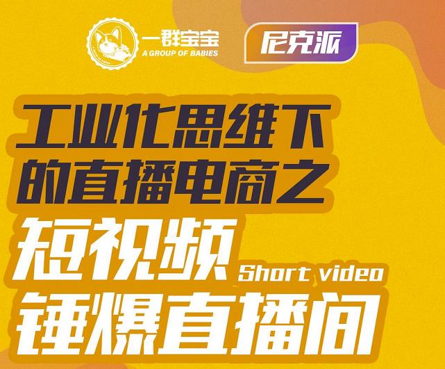 尼克派·工业化思维下的直播电商之短视频锤爆直播间，听话照做执行爆单-小齐资源库