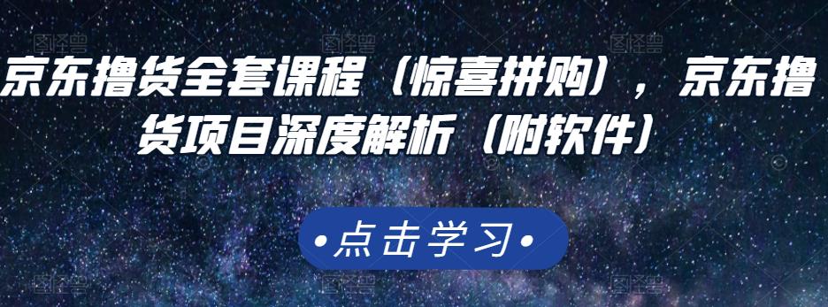 京东撸货全套课程（惊喜拼购），京东撸货项目深度解析（附软件）-小齐资源库