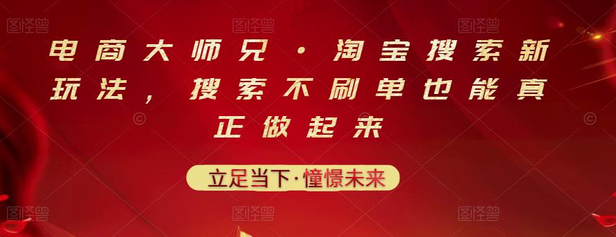 电商大师兄·淘宝搜索新玩法，搜索不刷单也能真正做起来-小齐资源库