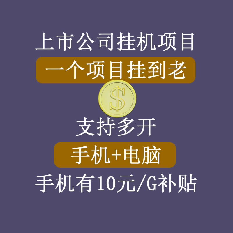 正规挂机项目，支持手机电脑一起挂，支持虚拟机多开，可以挂到老-小齐资源库
