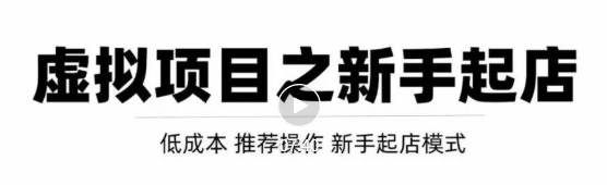 虚拟项目快速起店模式，0成本打造月入几万虚拟店铺！-小齐资源库