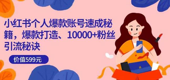 小红书个人爆款账号速成秘籍，爆款打造、10000+粉丝引流秘诀-小齐资源库