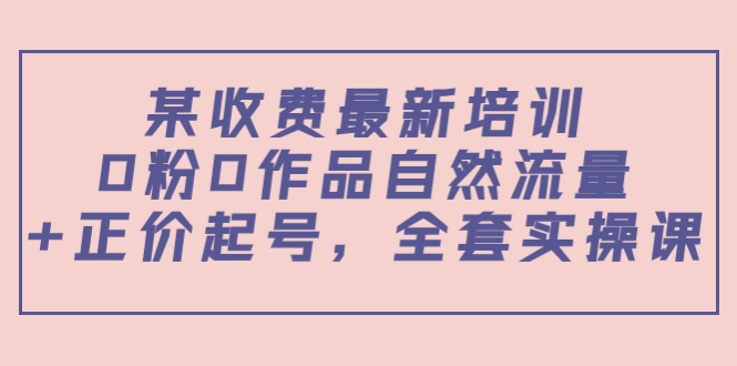 某最新收费培训内容：0粉0作品自然流量+正价起号，全套实操课-小齐资源库