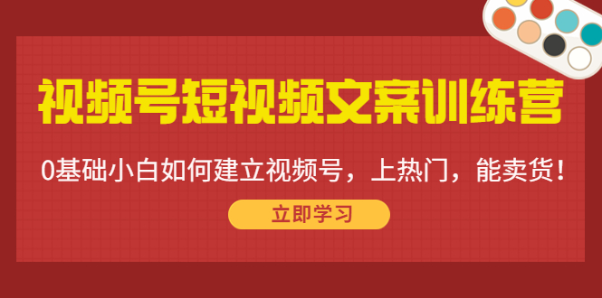 视频号短视频文案训练营：0基础小白如何建立视频号，上热门，能卖货！-小齐资源库