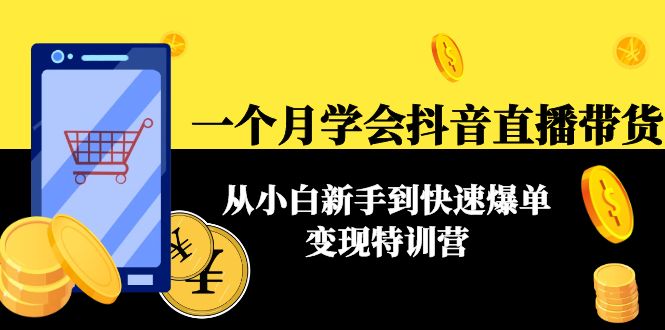 一个月学会抖音直播带货：从小白新手到快速爆单变现特训营(63节课)-小齐资源库
