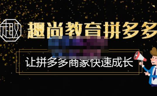 趣尚教育·拼多多运营实操VIP特训营，让拼多多商家快速成长-价值3180元-小齐资源库