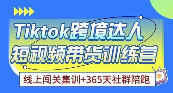 Tiktok海外精选联盟短视频带货百单训练营，带你快速成为Tiktok带货达人-小齐资源库