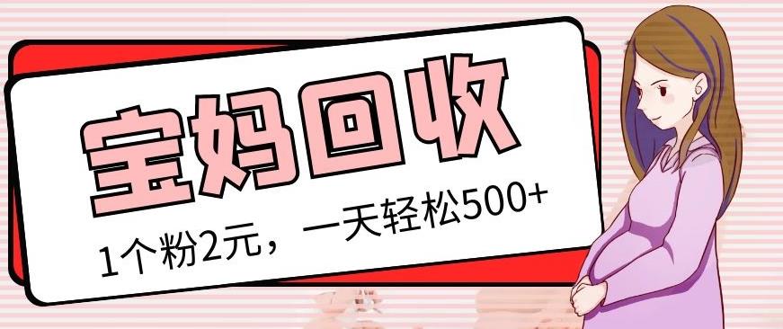 最新宝妈粉回收变现计划及胎教音乐高端变现玩法全套教程！（非老玩法）-小齐资源库
