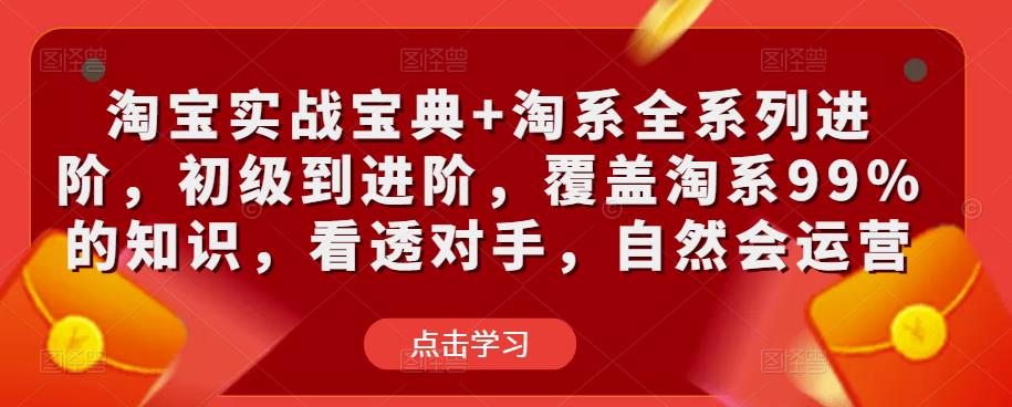 淘宝实战宝典+淘系全系列进阶，初级到进阶，覆盖淘系99%的知识，看透对手，自然会运营-小齐资源库