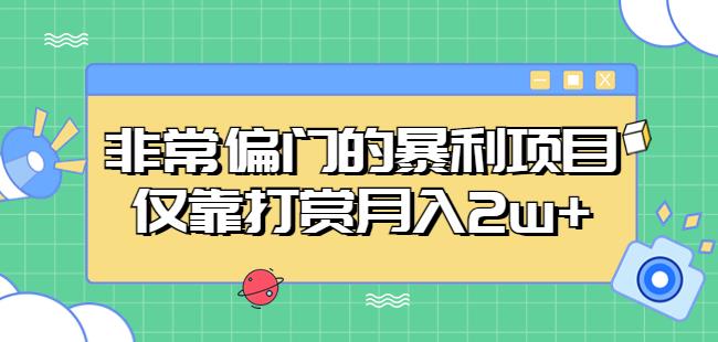 非常偏门的暴利项目，仅靠打赏月入2w+-小齐资源库