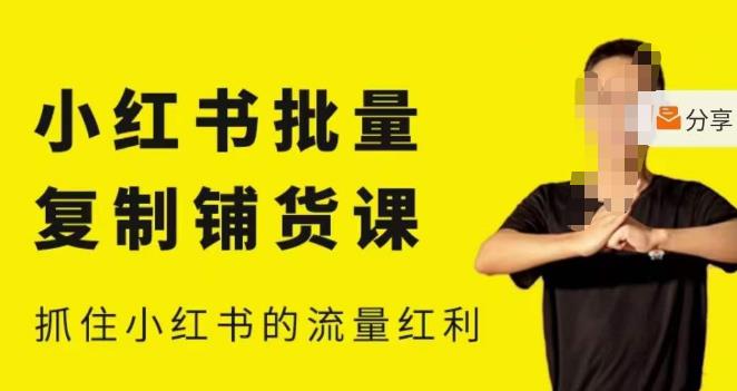 张宾·小红书批量复制铺货课，小红书0-1快速起号变现玩法，抓住小红书的流量红利（更新2023年3月）-小齐资源库