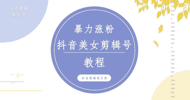 抖音快手暴力涨粉美女混剪视频教程，百分百过原创图片教程！附带违规申诉方法-小齐资源库