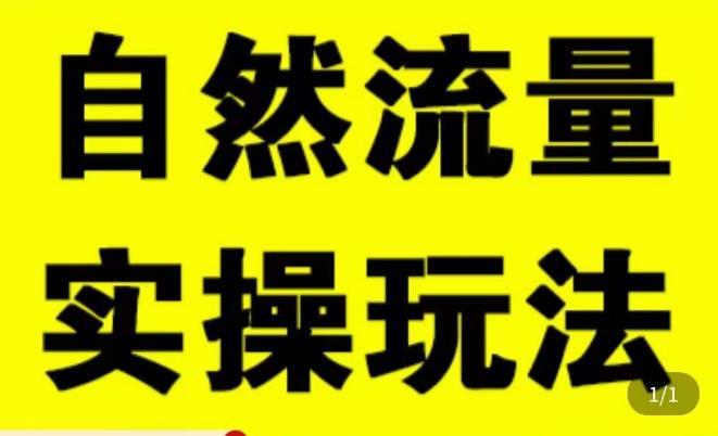 拼多多自然流量天花板，拼多多自然流的实操玩法，自然流量是怎么来的，如何开车带来自然流等知识-小齐资源库