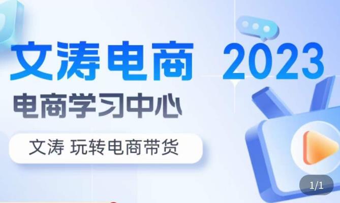 文涛电商·7天零基础自然流起号，​快速掌握店铺运营的核心玩法，突破自然展现量，玩转直播带货-小齐资源库