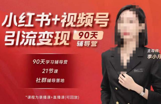 李小月小红书90天辅营导‬第七期，熟悉新媒体平台|从零到一做爆款内容|商业变现-小齐资源库