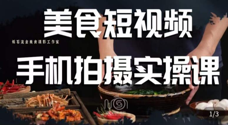 烁石·美食视频手机拍摄实操课，​美食摄影理论、手机拍摄相关设置、剪辑调色、布光原理等内容-小齐资源库