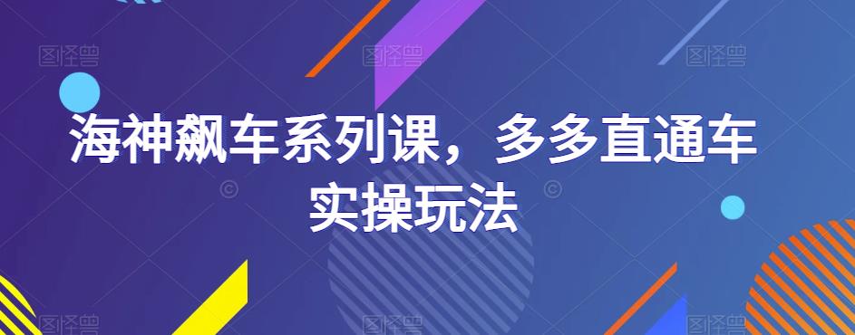 海神飙车系列课，多多直通车实操玩法-小齐资源库