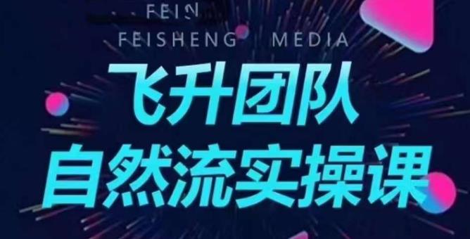 飞升团队课程自然流实操课，抖音半无人起号主播间搭建教学-小齐资源库