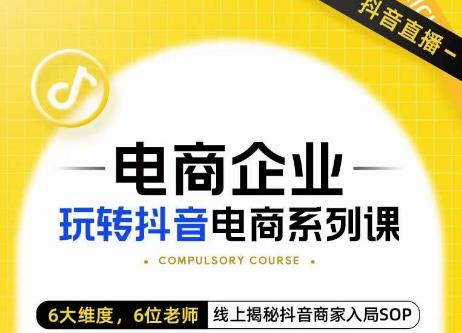 玺承·电商企业玩转抖音电商系列课，6大维度，6位老师，线上揭秘抖音商家入局SOP-小齐资源库