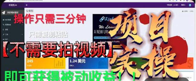 最新国外掘金项目，不需要拍视频，即可获得被动收益，只需操作三分钟实现躺赚!【揭秘】-小齐资源库