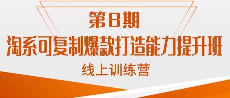 淘系可复制爆款打造能力提升班，这是一套可复制的打爆款标准化流程-小齐资源库