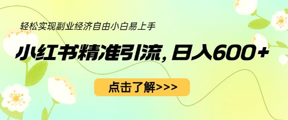 小红书精准引流，小白日入600+，轻松实现副业经济自由（教程+1153G资源）-小齐资源库