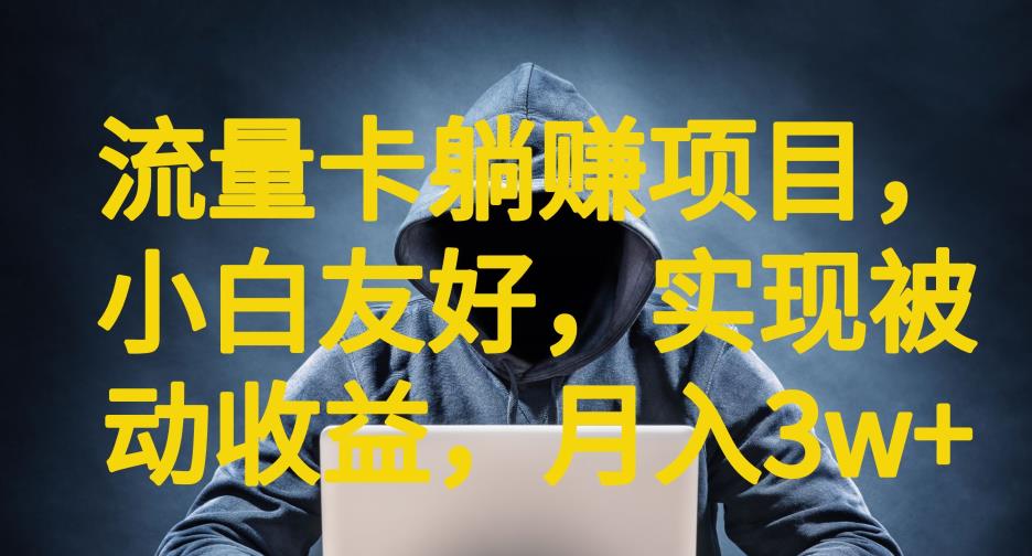流量卡躺赚项目，小白友好，开设后台，实现被动收益，只要出卡，就能一直赚钱，利润高昂【揭秘】-小齐资源库