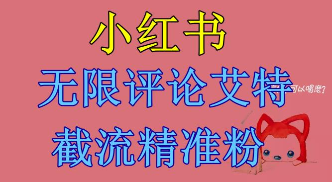 小红书无限评论艾特截流精准粉（软件+教程）-小齐资源库