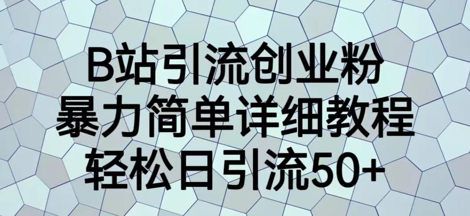 B站引流创业粉，暴力简单详细教程，轻松日引流50+【揭秘】-小齐资源库