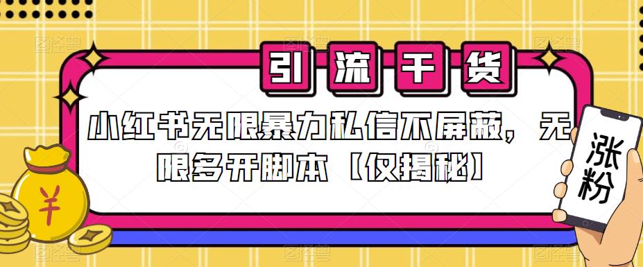 小红书无限暴力私信不屏蔽，无限多开脚本【仅揭秘】-小齐资源库