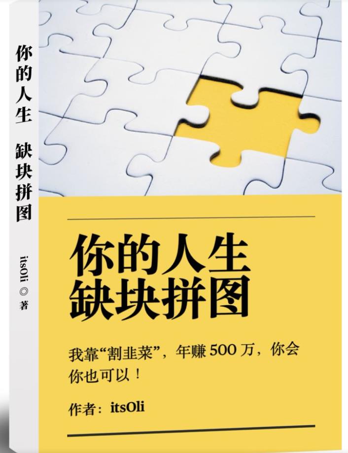 某高赞电子书《你的人生，缺块拼图——我靠“割韭菜”，年赚500万，你会你也可以》-小齐资源库