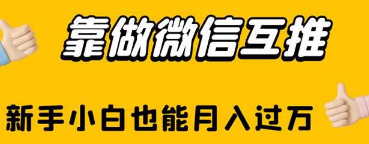 靠做微信互推，新手小白也能月入过万【揭秘】-小齐资源库