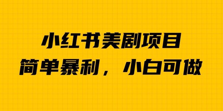 外面卖1980的小红书美剧项目，单日收益1000＋，小众暴利的赛道【揭秘】-小齐资源库