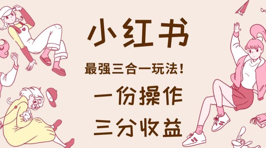 小红书最强三合一玩法，一份操作获得三份收益！【揭秘】-小齐资源库