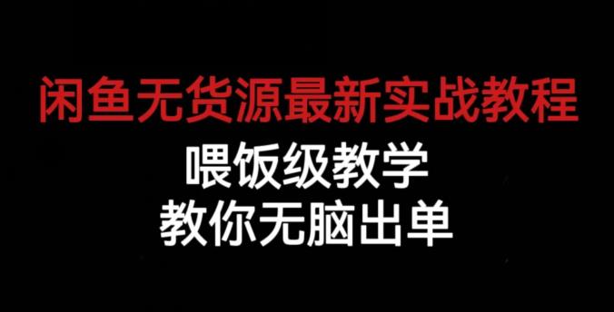 闲鱼无货源最新实战教程，喂饭级教学，教你无脑出单【揭秘】-小齐资源库