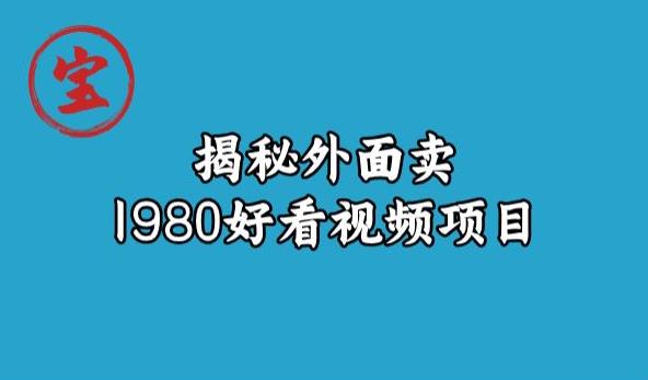 宝哥揭秘外面卖1980好看视频项目，投入时间少，操作难度低-小齐资源库