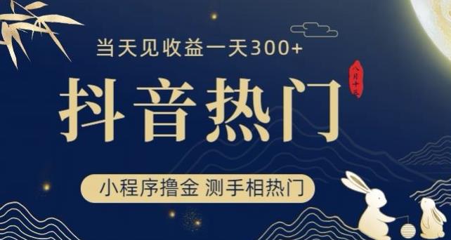 抖音最新小程序撸金，测手相上热门，当天见收益一小时变现300+【揭秘】-小齐资源库